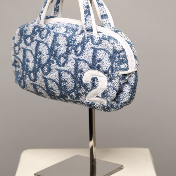 Y2K CHRISTIAN DIOR Terry Cloth Trotter Boston Bag - Picture 4 of 15